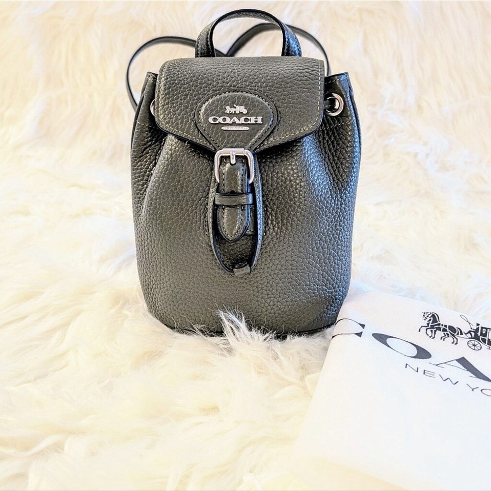 Coach Amelia Convertible Backpack - Leather - Olive Green - Picture 4 of 9